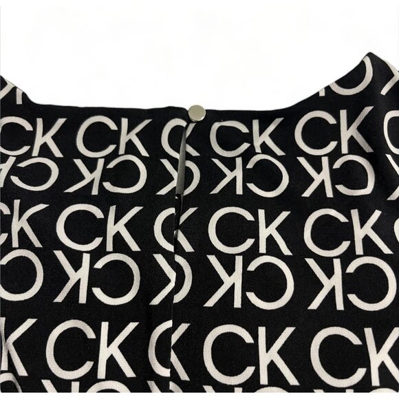 Calvin Klein Black & White Sleeveless Logo Top – Women’s Size M - Picture 11 of 11